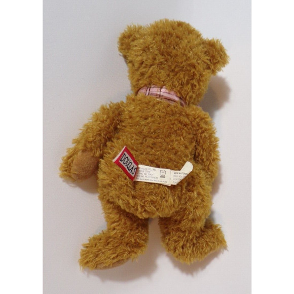 Douglas Teddy Bear Plush Classic Cuddle Toys Fuzzy Pink Bow 7” Stuffed Toy - Picture 2 of 3